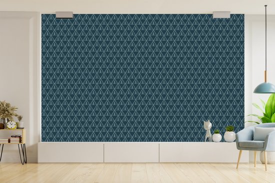 Behang - Fotobehang Design - Jongens - Driehoek - Kind - Breedte 265 cm x hoogte 220 cm