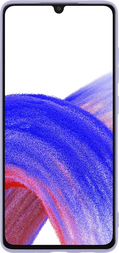 Coque Samsung A33 avec 2x protections d'écran - Coque Samsung Galaxy A33 - Coque Samsung A33 en Siliconen avec 2x protections d'écran - Lilas