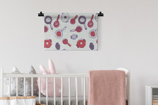 Tapisserie - Toile Murale - Motif - Cuisine - Pan - Nourriture - 60x40 cm - Tapisserie