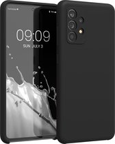 kwmobile telefoonhoesje geschikt voor Samsung Galaxy A52 / A52 5G / A52s 5G - Hoesje met siliconen coating - Smartphone case in zwart