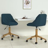 Eetkamerstoelen draaibaar 2 st fluweel blauw