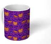 Mok - Koffiemok - Pompoen - Patroon - Halloween - Mokken - 350 ML - Beker - Koffiemokken - Theemok