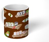 Mok - Koffiemok - Design - Sushi - Koken - Patroon - Mokken - 350 ML - Beker - Koffiemokken - Theemok
