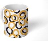 Mok - Koffiemok - Patronen - Goud - Ringen - Mokken - 350 ML - Beker - Koffiemokken - Theemok