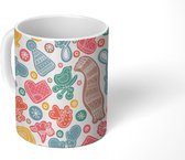 Mok - Koffiemok - Patronen - Kerst - Winter - Mokken - 350 ML - Beker - Koffiemokken - Theemok