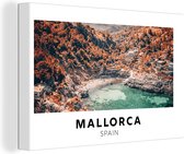Canvas Schilderij Mallorca - Spanje - Natuur - 90x60 cm - Wanddecoratie