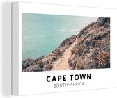 Canvas Schilderij Zuid-Afrika - Zee - Natuur - 120x80 cm - Wanddecoratie