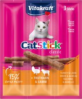 Vitakraft Cat-Stick mini - kalkoen & lam - 4 zakjes