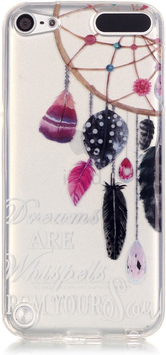Peachy Doorzichtig hoesje dromenvanger paars roze geschikt voor iPod Touch 5 6 7