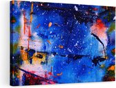 Artaza Canvas Schilderij Abstracte Kunst - Verschillende Kleuren - 90x60 - Foto Op Canvas - Canvas Print - Muurdecoratie