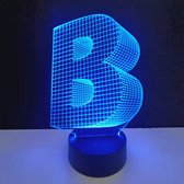 3D LED Lamp - Letter - B