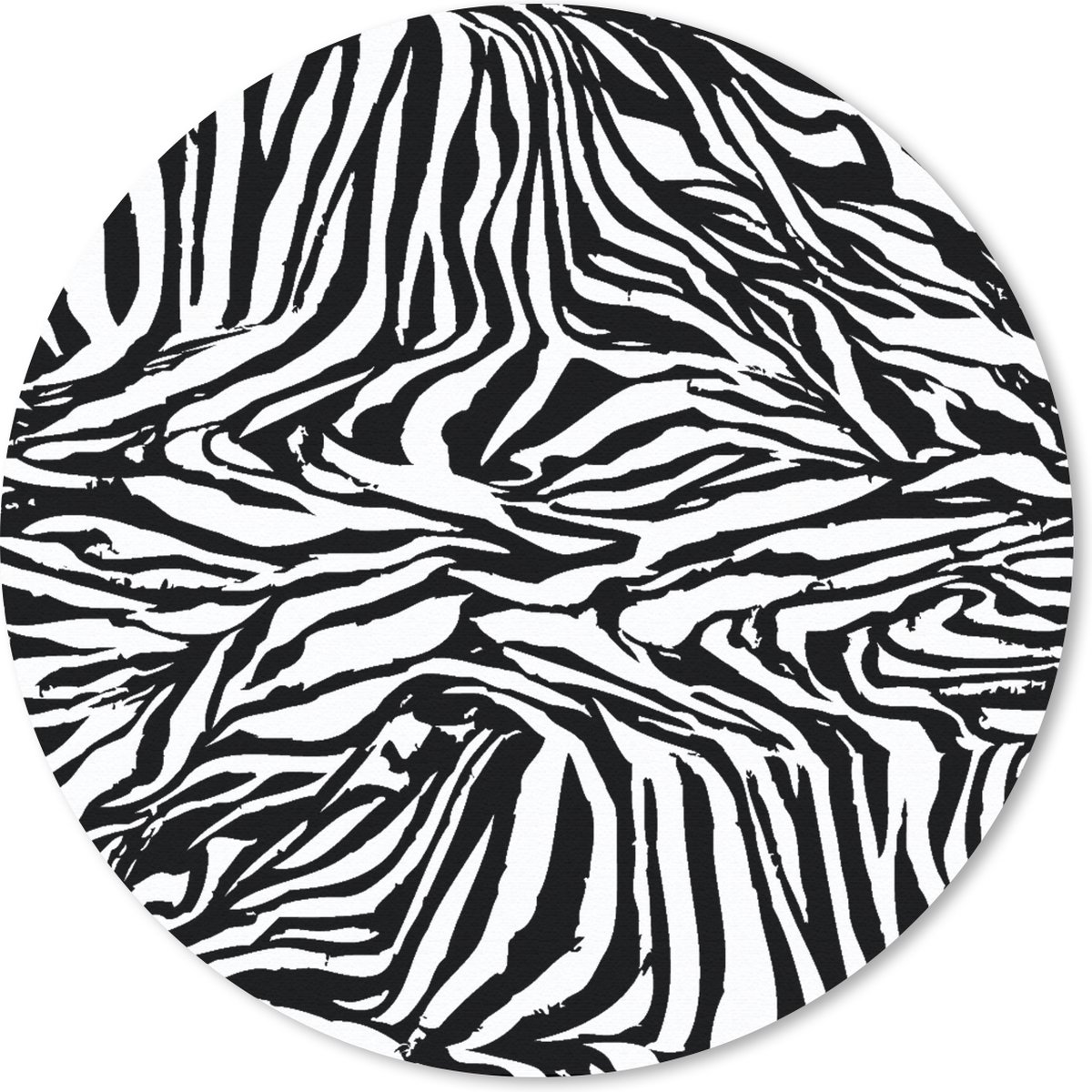 Muismat rond 30x30 cm - Mousepad Patroon - Zebra - Vacht - Ronde muismatten