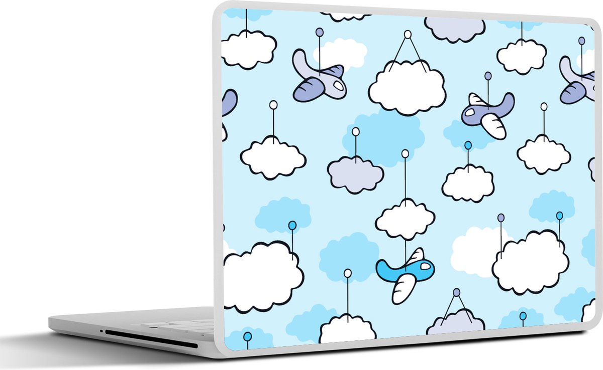 Laptop sticker - 11.6 inch - Vliegtuig - Wolken - Patronen - Kind - SleevesAndCases