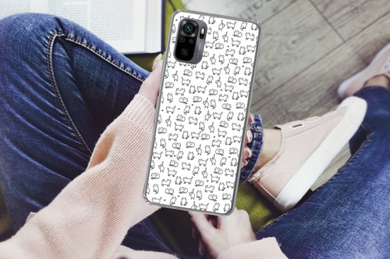 Coque Xiaomi Redmi Note 10 Pro - Meiden - Chat - Motifs - Coque de téléphone en Siliconen -