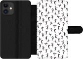 Bookcase Geschikt voor iPhone 12 Pro Max telefoonhoesje - Meisje - Dans - Patronen - Girl - Kids - Kinderen - Met vakjes - Wallet case met magneetsluiting
