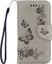 Mobigear Telefoonhoesje geschikt voor Samsung Galaxy A5 (2017) Hoesje | Mobigear Butterfly Bookcase Portemonnee | Pasjeshouder voor 2 Pasjes | Telefoonhoesje voor Pinpas / OV Kaart / Rijbewijs - Grijs