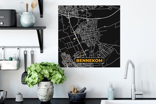 Affiche Or - Bennekom - Carte - Plan - Plan de ville - 50x50 cm