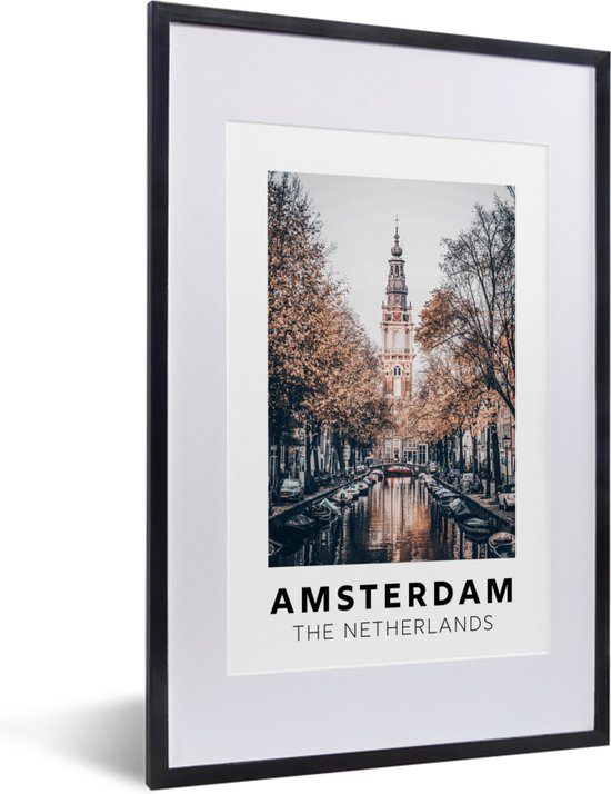 Fotolijst incl. Poster - Amsterdam - Nederland - Water - 40x60 cm -  Posterlijst | bol.com