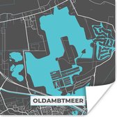 Poster Nederland - Oldambtmeer - Plattegrond - Kaart - Stadskaart - 75x75 cm