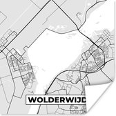 Poster Wolderwijd - Stadskaart - Nederland - Kaart - Plattegrond - 50x50 cm
