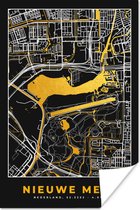 Poster Map - Carte - Plan de la ville - Pays Nederland - Nieuwe Meer - Or - 40x60 cm