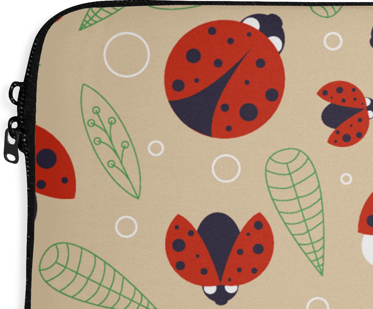 Housse pour ordinateur portable 14 pouces - Coccinelle - Feuilles