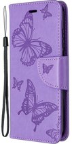 Mobigear Telefoonhoesje geschikt voor Nokia 1.3 Hoesje | Mobigear Butterfly Bookcase Portemonnee | Pasjeshouder voor 2 Pasjes | Telefoonhoesje voor Pinpas / OV Kaart / Rijbewijs - Paars
