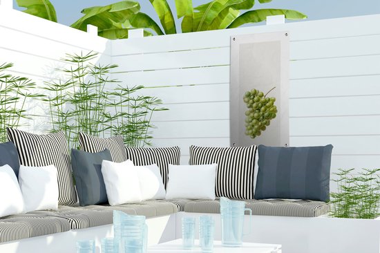 Poster de jardin Raisins - Fruits - Nourriture - 30x60 cm - Toile de jardin - Poster extérieur