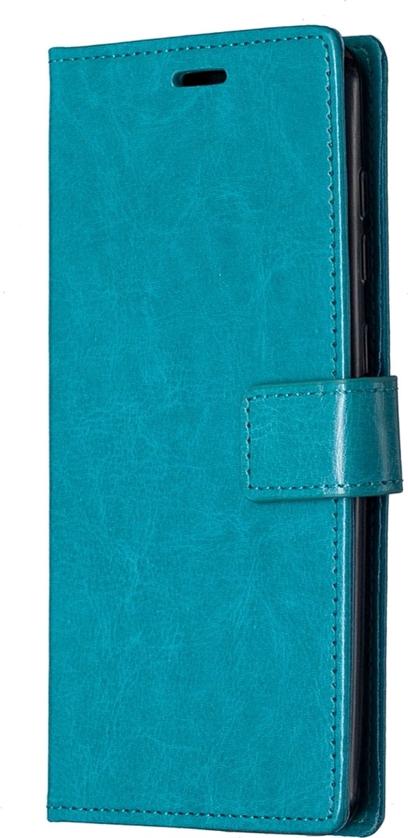 Mobigear Telefoonhoesje geschikt voor Samsung Galaxy A21s Hoesje | Mobigear Wallet Bookcase Portemonnee | Pasjeshouder voor 3 Pasjes | Telefoonhoesje voor Pinpas / OV Kaart / Rijbewijs - Blauw