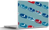Laptop sticker - 12.3 inch - Patroon - Auto - Race - Jongens - Kinderen - Kids - Kind - 30x22cm - Laptopstickers - Laptop skin - Cover