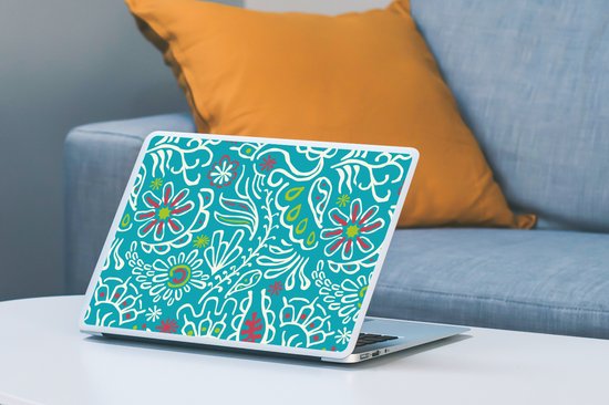 Stickers Boho Pour PC Portable - Motifs Fleurs Et Plantes | Déco Personnalisée Amovible - 15 Pouces