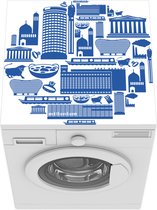 Wasmachine beschermer mat - de bezienswaardigheden in Birmingham - Breedte 60 cm x hoogte 60 cm