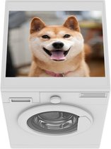 Wasmachine beschermer mat - Close-up Shiba hond - Breedte 55 cm x hoogte 45 cm