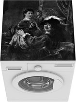 Wasmachine beschermer mat - Rembrandt en Saskia - Rembrandt van Rijn - Breedte 60 cm x hoogte 60 cm