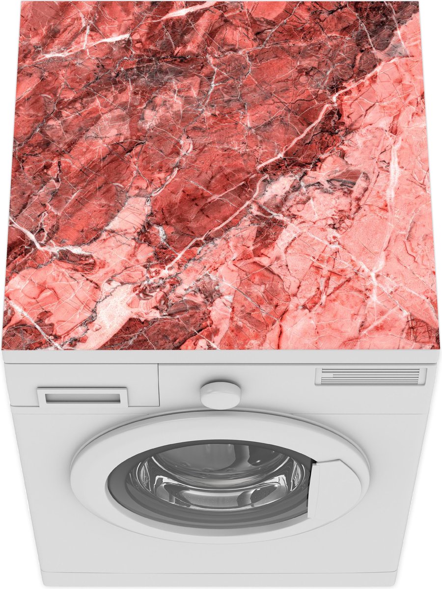 Wasmachine beschermer - Wasmachine mat - Steen - Rood - Roze - Graniet -  60x60 cm -... | bol.com
