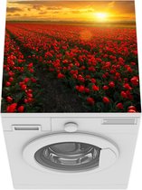 Wasmachine beschermer mat - Nederland - Tulp - Veld - Breedte 60 cm x hoogte 60 cm