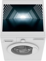 Wasmachine beschermer mat - 3D illustratie van de binnenkant van een donkere tunnel - Breedte 55 cm x hoogte 45 cm
