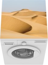 Wasmachine beschermer mat - Goudkleurige zandduinen onder een grijsblauwe lucht - Breedte 60 cm x hoogte 60 cm