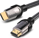 DrPhone HSH1 8K HDMI 2.1-kabel - 48Gbps Ultra HD-kabel - 8K@60HZ - 4K@120Hz - eARC - HDR10 -HDCP 2.2/2.3/Dolby/3D/VRR – 1M