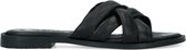 No Stress - Dames - Zwarte leren slippers - Maat 40