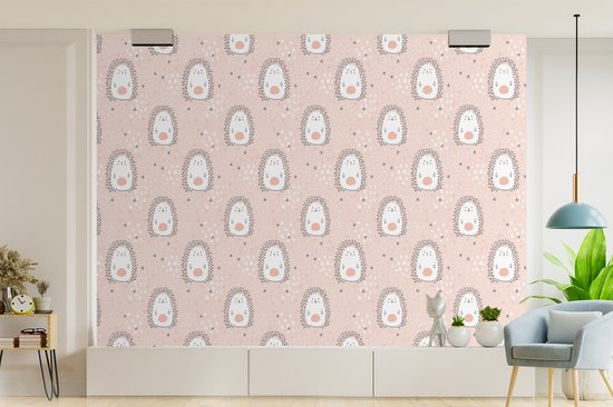 Behang - Fotobehang Egel - Pastel - Kinderen - Breedte 330 cm x hoogte 240 cm