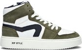 Hip H1665 Hoge sneakers - Leren Sneaker - Jongens - Groen - Maat 40
