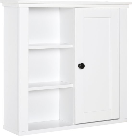 Homcom spiegelkast, badkamermeubel, wandkast, badkamermeubel met 2