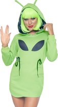 Leg Avenue - Alien Kostuum - Warm Welkom Alien - Vrouw - Groen - Medium - Halloween - Verkleedkleding