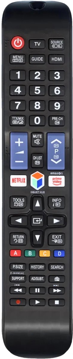 Afstandsbediening - Geschikt voor Samsung LCD, LED, HDTV, 3D en Smart TV - Voorgeprogrammeerd - BN59-01259B - BN59-01259E - BN59-01259