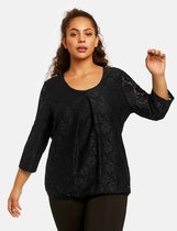 SAMOON Dames Elastisch kanten shirt