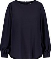 SAMOON Dames blouse met ballonmouwen Navy-50