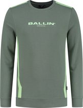 Ballin Amsterdam -  Heren Regular Fit   Sweater  - Groen - Maat S