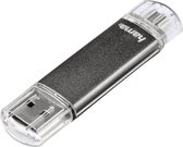 Hama Laeta Twin, 32GB lecteur USB flash 32 Go USB Type-A 2.0 Gris