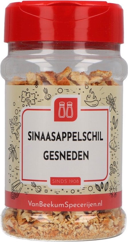 Foto: Van beekum specerijen sinaasappelschil gesneden strooibus 100 gram